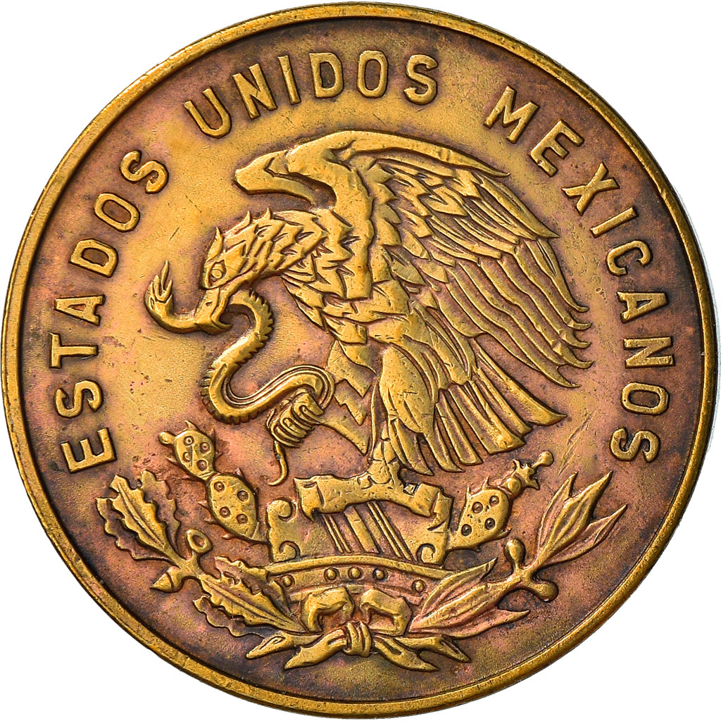 Moneda, México, 5 Centavos, 1965, Mexico City, BC+, Latón, KM:426