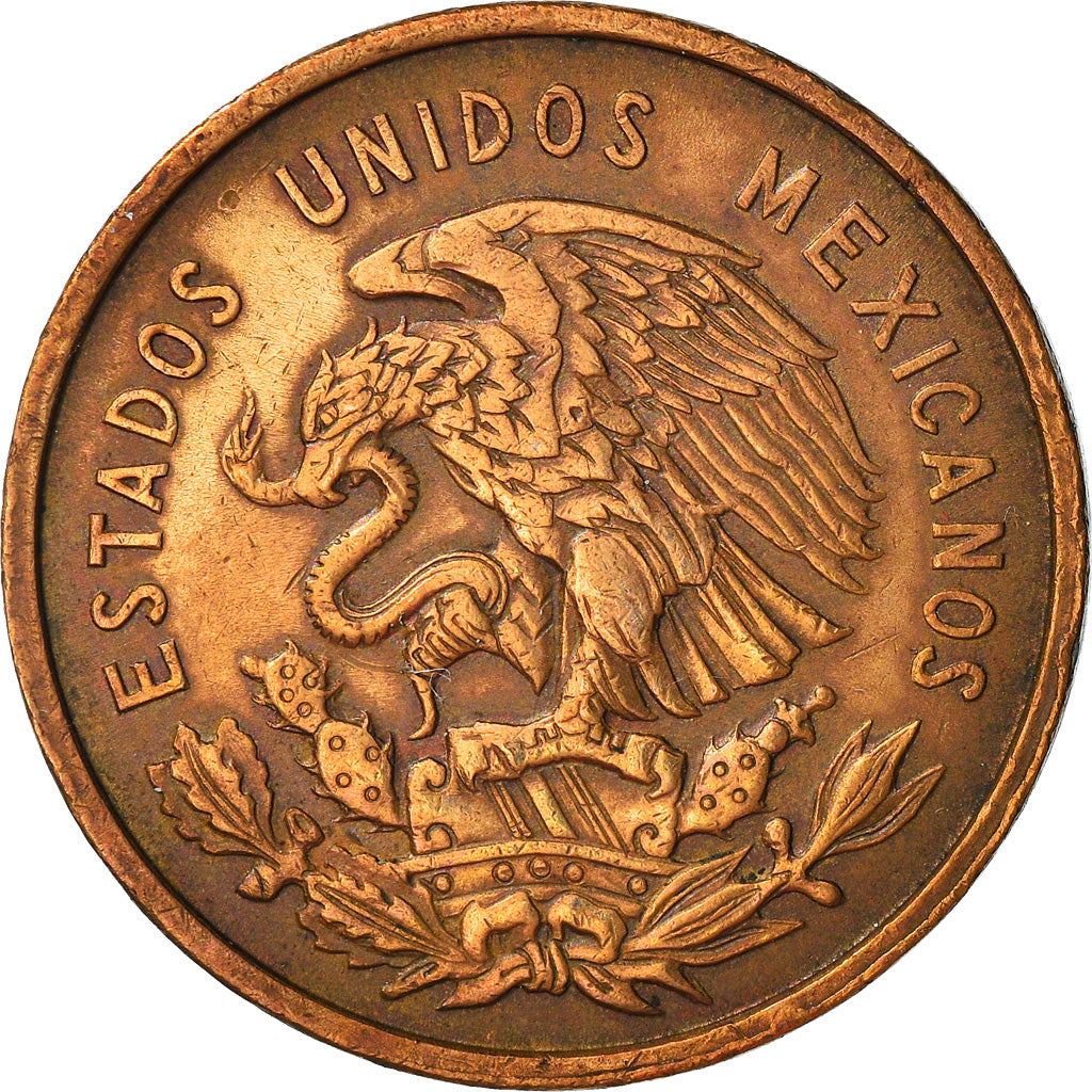 Moneta, Messico, 10 Centavos, 1967, Mexico City, BB, Bronzo, KM:433