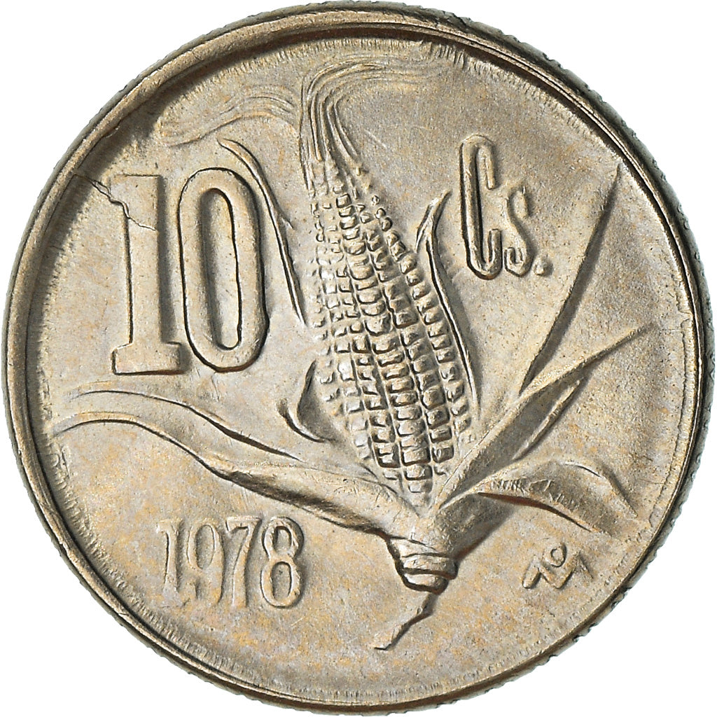Moneda, México, 10 Centavos, 1978, Mexico City, MBC, Cobre - níquel, KM:434.1