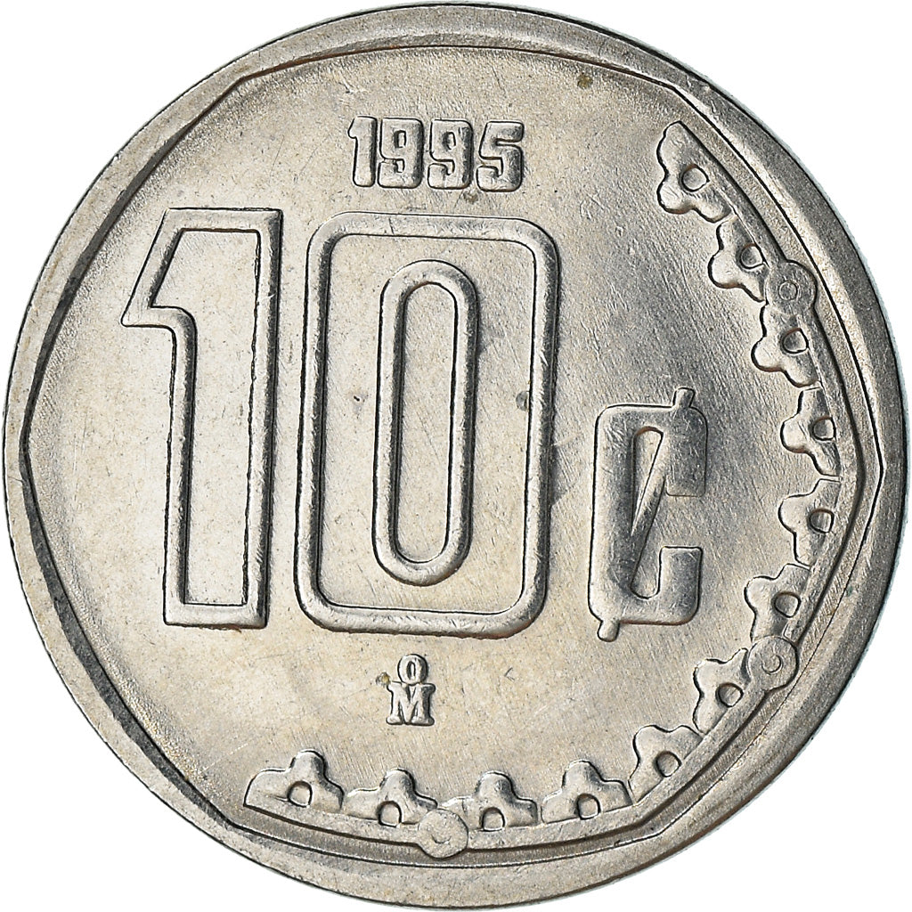 Coin, Mexico, 10 Centavos, 1995, Mexico City, MS(60-62), Stainless Steel, KM:547