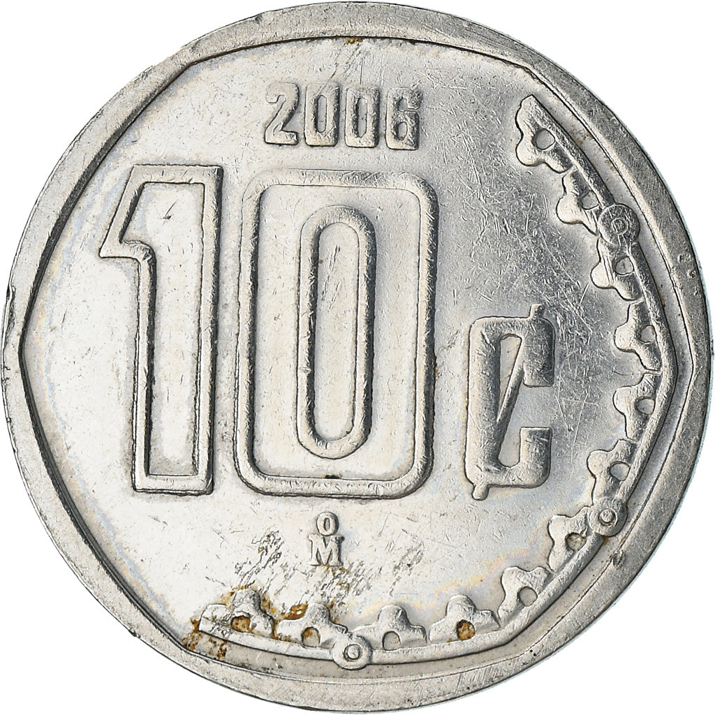 Coin, Mexico, 10 Centavos, 2006, Mexico City, VF(30-35), Stainless Steel, KM:547