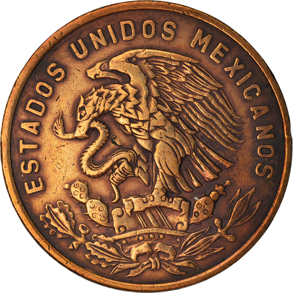 Moneta, Messico, 20 Centavos, 1964, Mexico City, MB+, Bronzo, KM:440