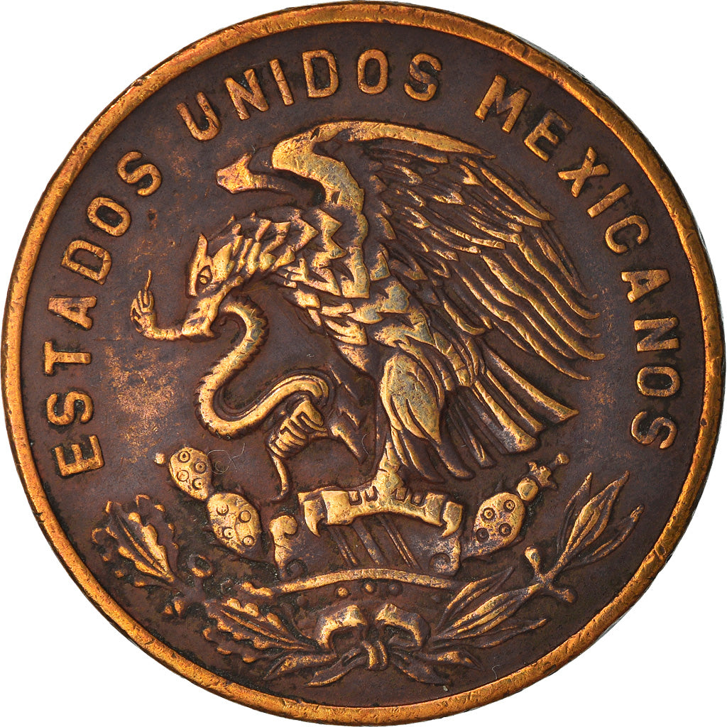 Moneda, México, 20 Centavos, 1969, Mexico City, BC+, Bronce, KM:440