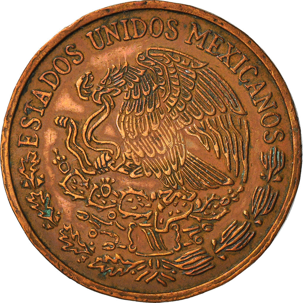 Moeda, México, 20 Centavos, 1971, Mexico City, VF(30-35), Bronze, KM:440