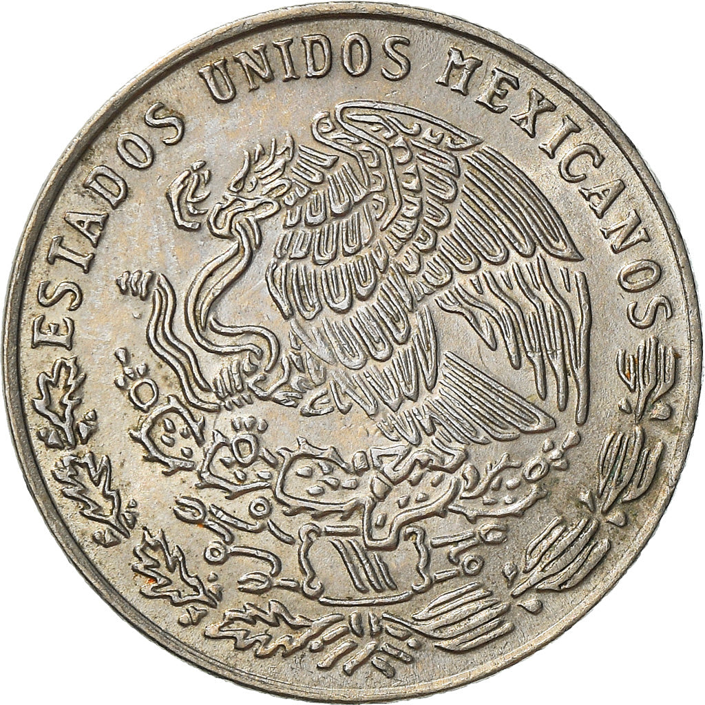 Coin, Mexico, 20 Centavos, 1977, Mexico City, VF(30-35), Copper-nickel, KM:442