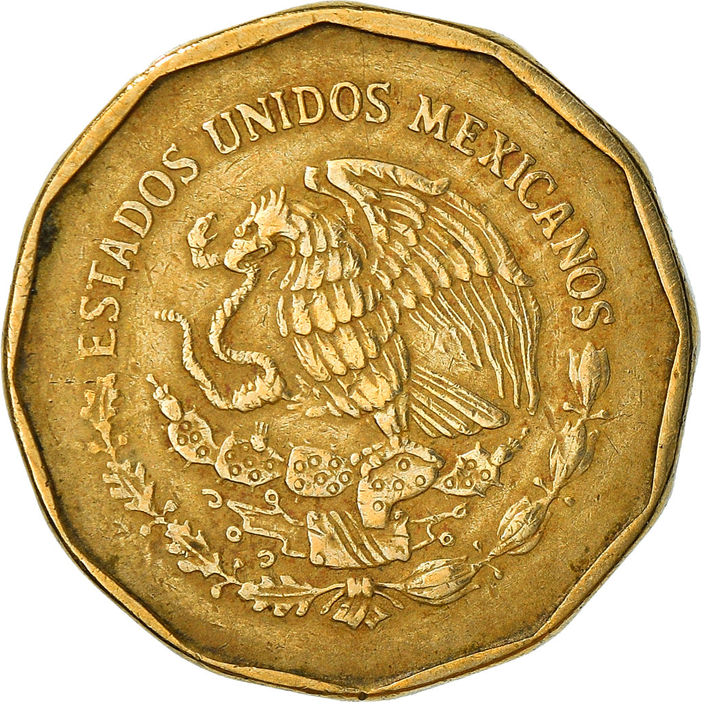 Moneda, México, 20 Centavos, 1992, Mexico City, BC+, Aluminio - bronce, KM:548