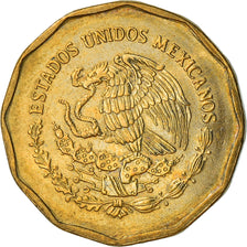 Moneda, México, 20 Centavos, 1995, Mexico City, MBC+, Aluminio - bronce, KM:548