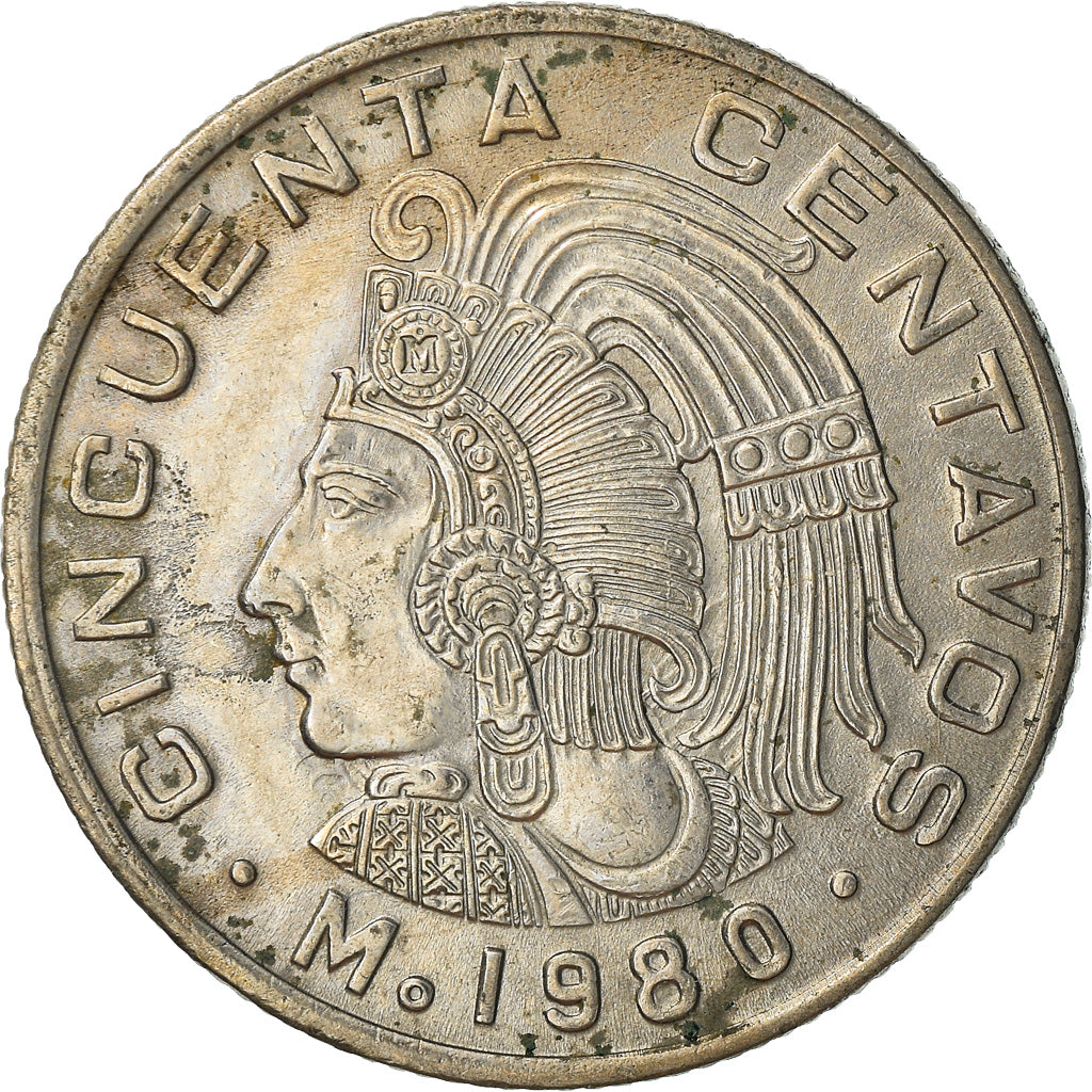 Coin, Mexico, 50 Centavos, 1980, Mexico City, VF(30-35), Copper-nickel, KM:452