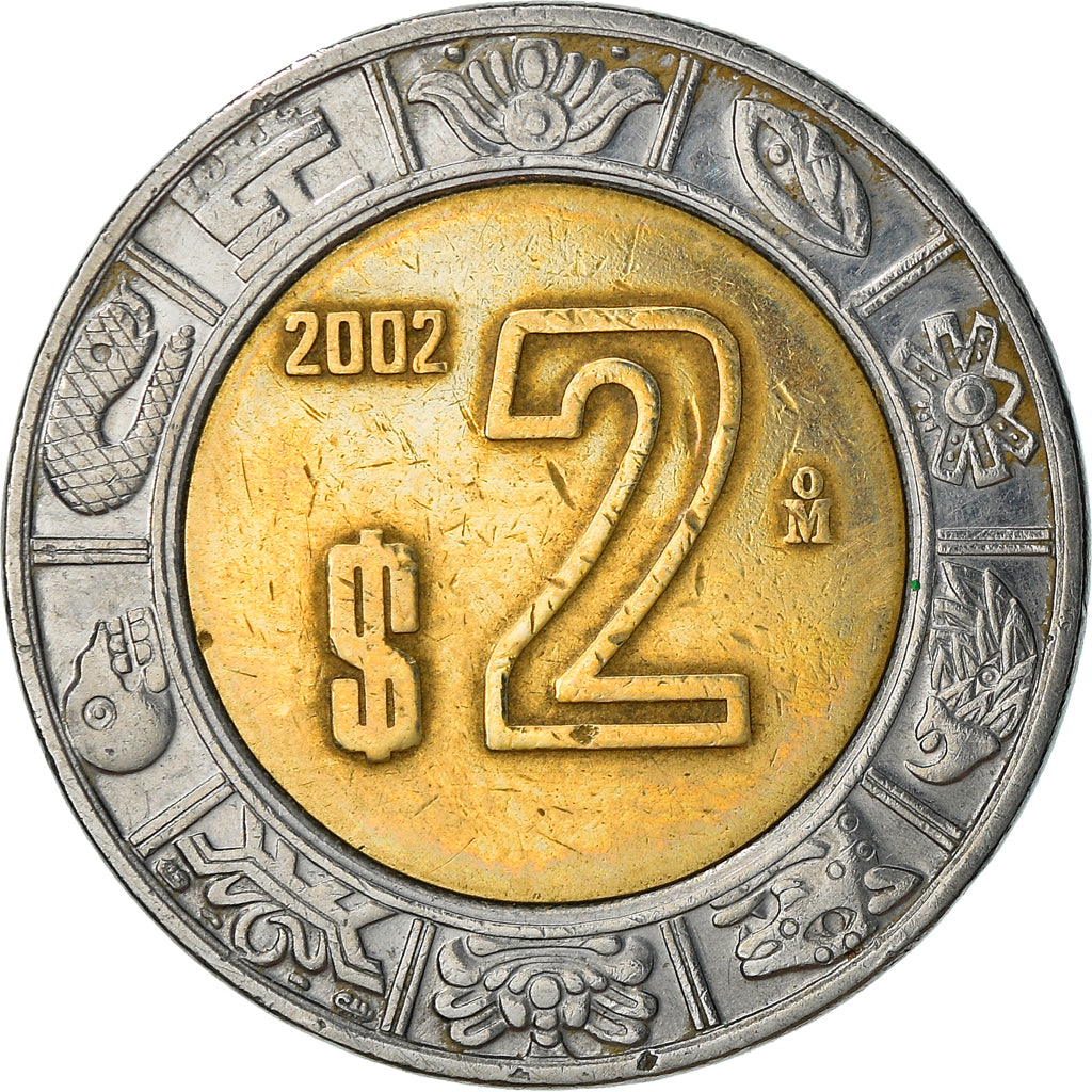 Monnaie, Mexique, 2 Pesos, 2002, Mexico City, TB+, Bi-Metallic, KM:604