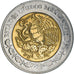 Moeda, México, 2 Pesos, 2003, Mexico City, EF(40-45), Bimetálico, KM:604