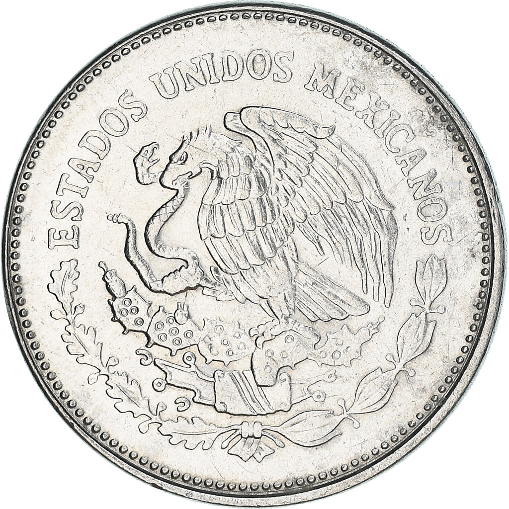 Moneda, México, 10 Pesos, 1989, Mexico City, MBC+, Acero inoxidable, KM:512