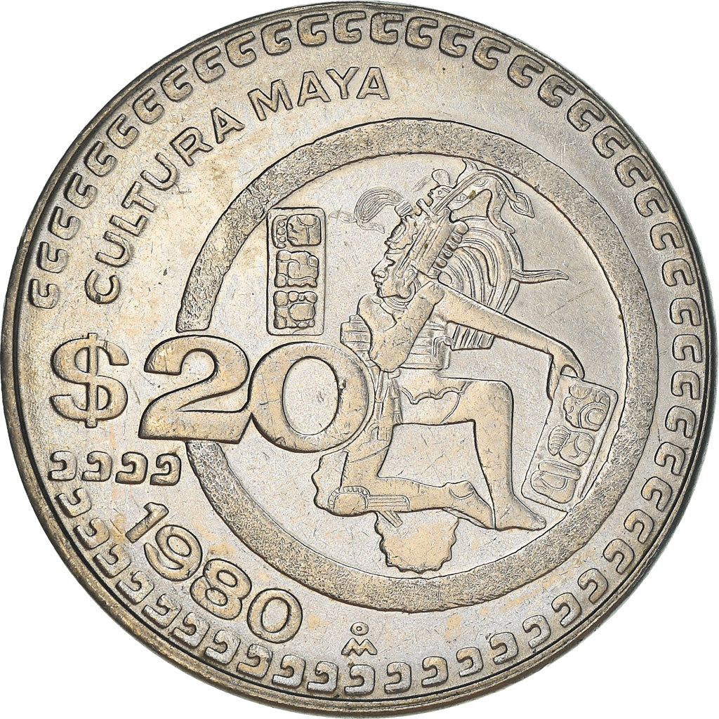 Moneta, Messico, 20 Pesos, 1980, Mexico City, SPL-, Rame-nichel, KM:486