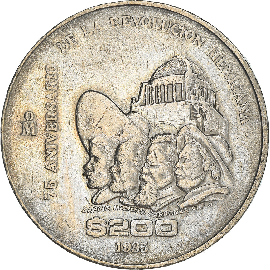 Münze, Mexiko, 200 Pesos, 1985, Mexico City, SS+, Copper-nickel, KM:510