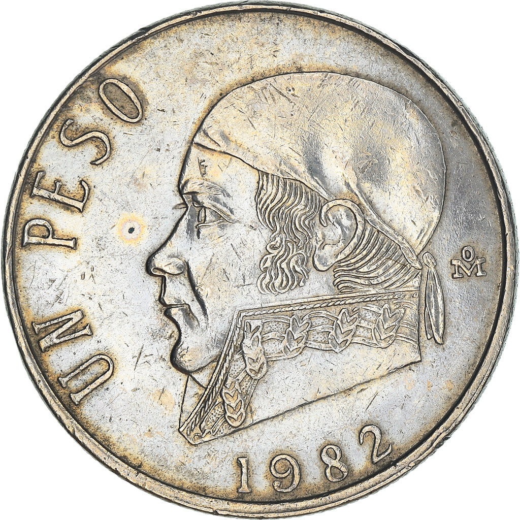 Coin, Mexico, Peso, 1982, Mexico City, EF(40-45), Copper-nickel, KM:460