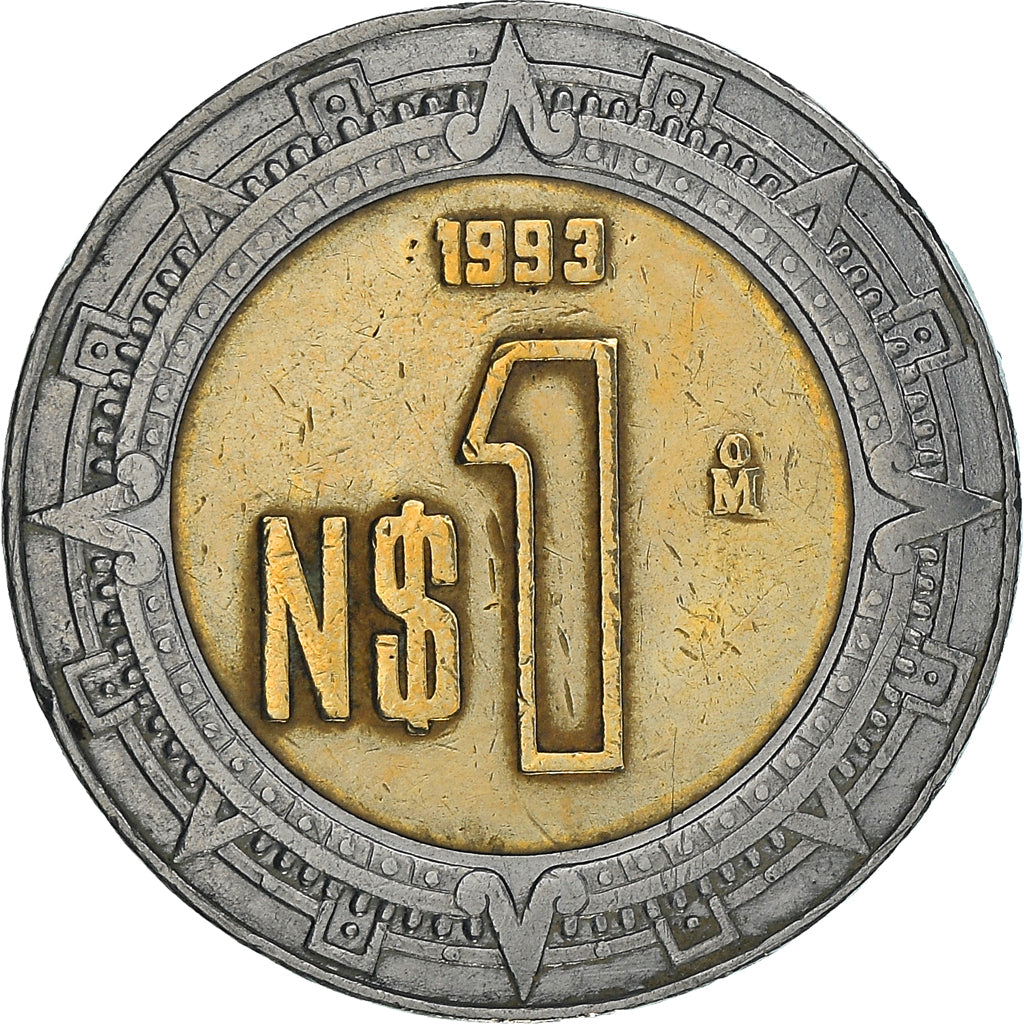 Coin, Mexico, Nuevo Peso, 1993, Mexico City, VF(20-25), Bi-Metallic, KM:550