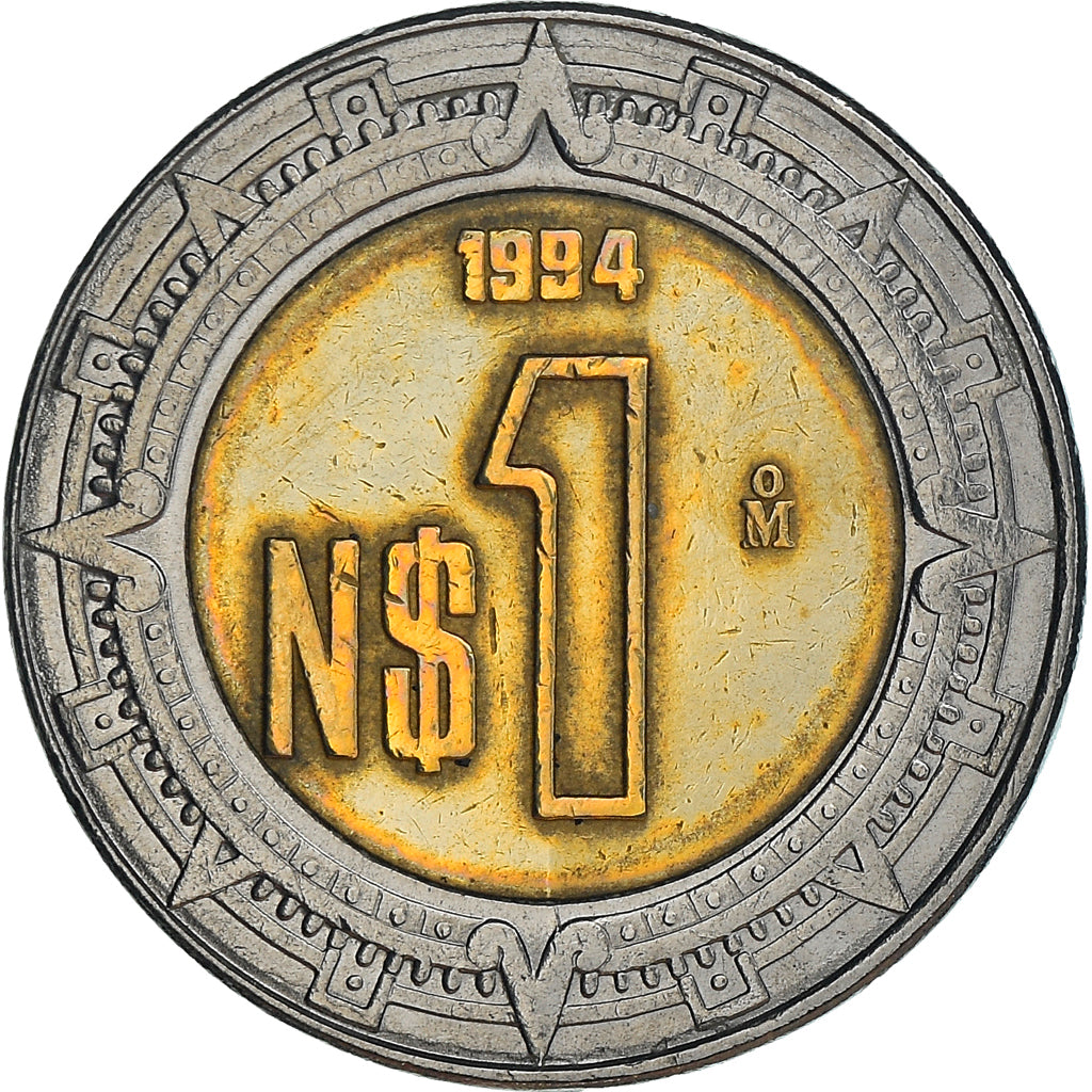 Moneta, Mexico, Nuevo Peso, 1994, Mexico City, VF(30-35), Bimetaliczny, KM:550
