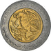 Moneta, Mexico, Peso, 1996, Mexico City, VF(30-35), Bimetaliczny, KM:603