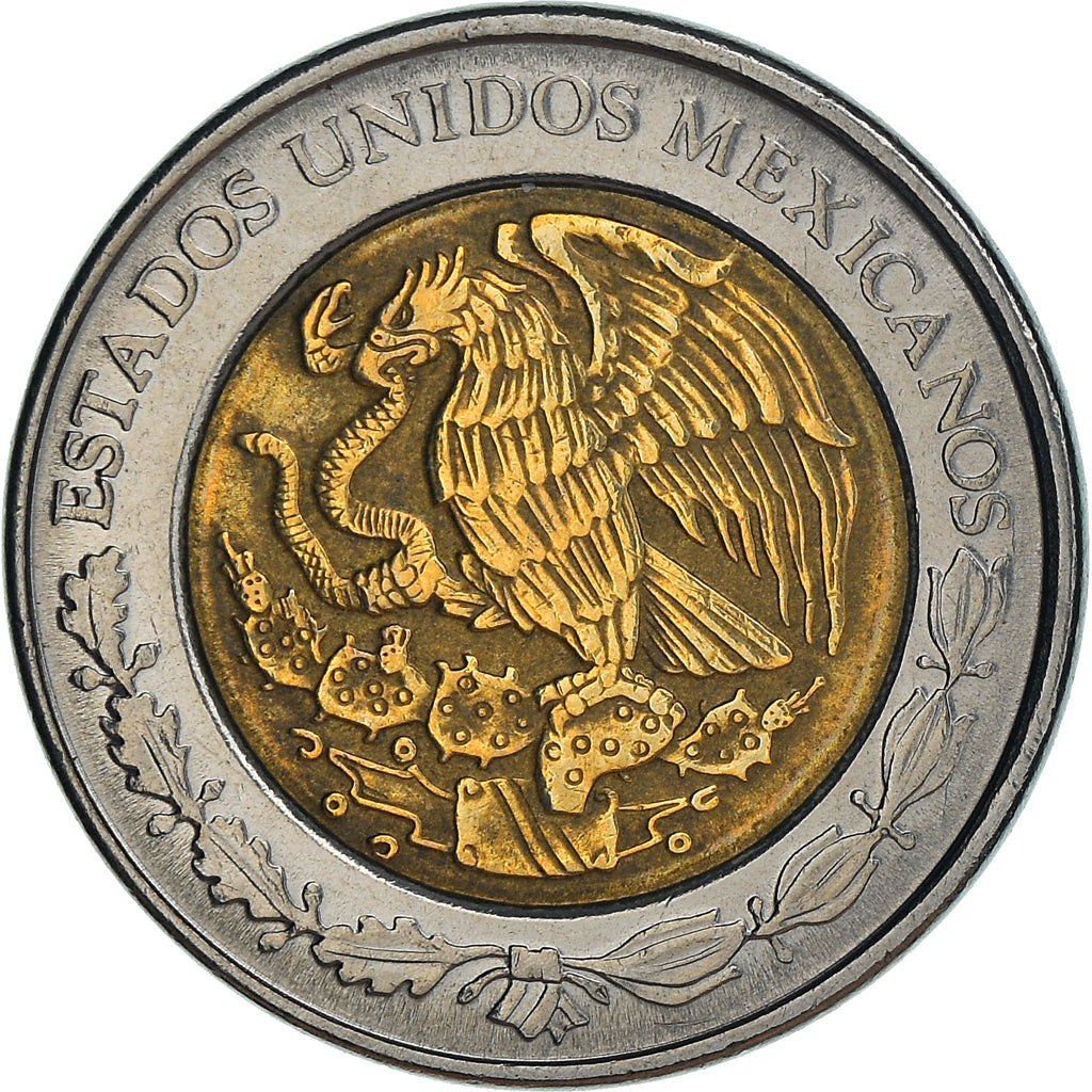 Munten, Mexico, Peso, 2001, Mexico City, FR+, Bi-Metallic, KM:603