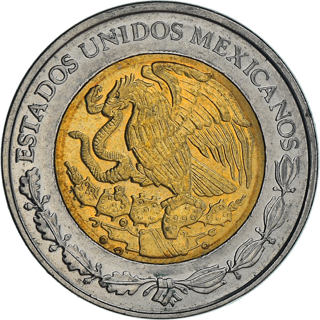 Moneta, Mexico, Peso, 2002, Mexico City, VF(30-35), Bimetaliczny, KM:603