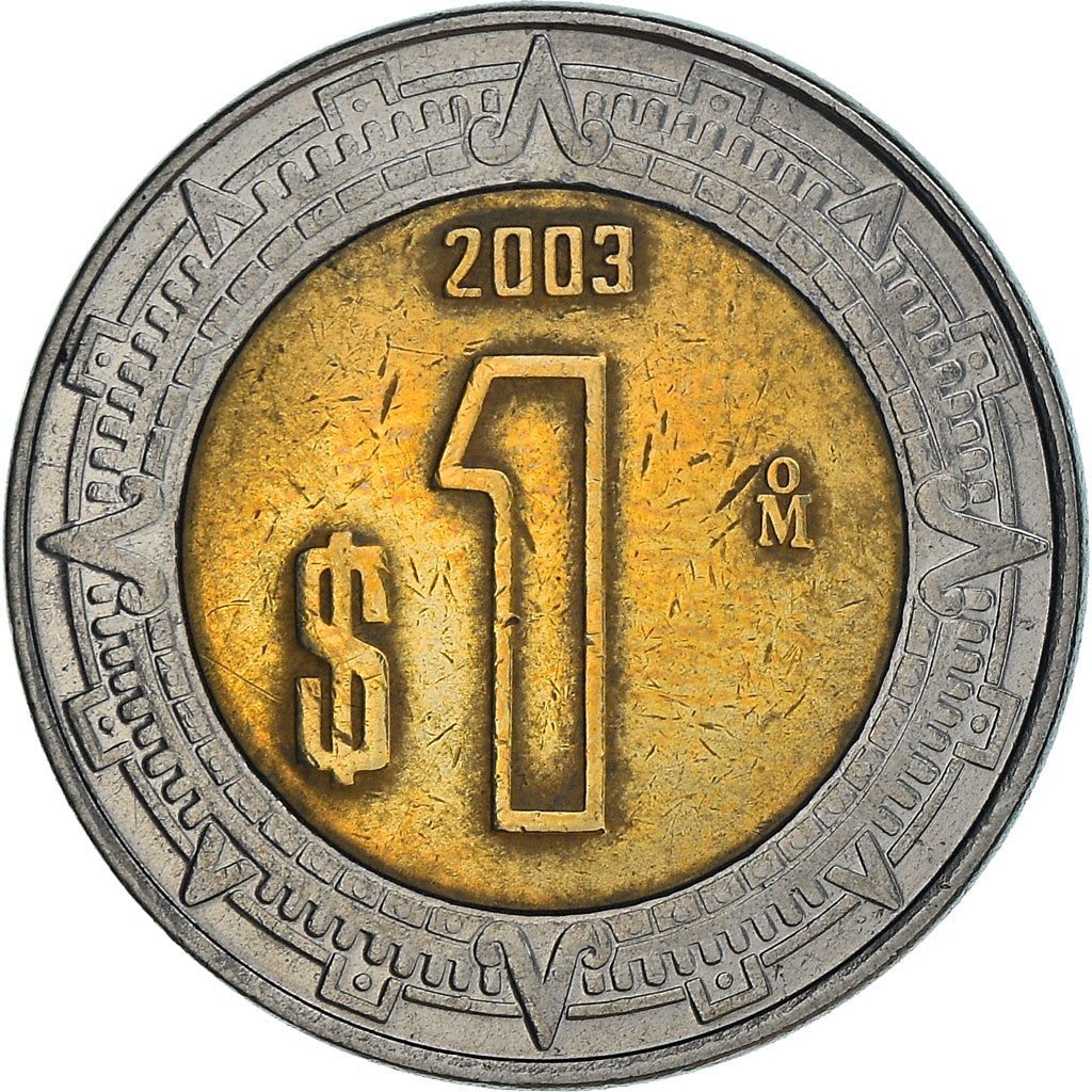 Moneta, Messico, Peso, 2003, Mexico City, MB+, Bi-metallico, KM:603
