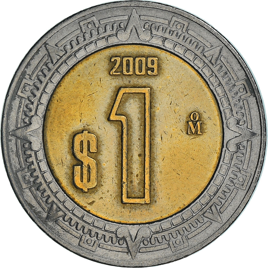 Coin, Mexico, Peso, 2009, Mexico City, AU(50-53), Bi-Metallic, KM:603