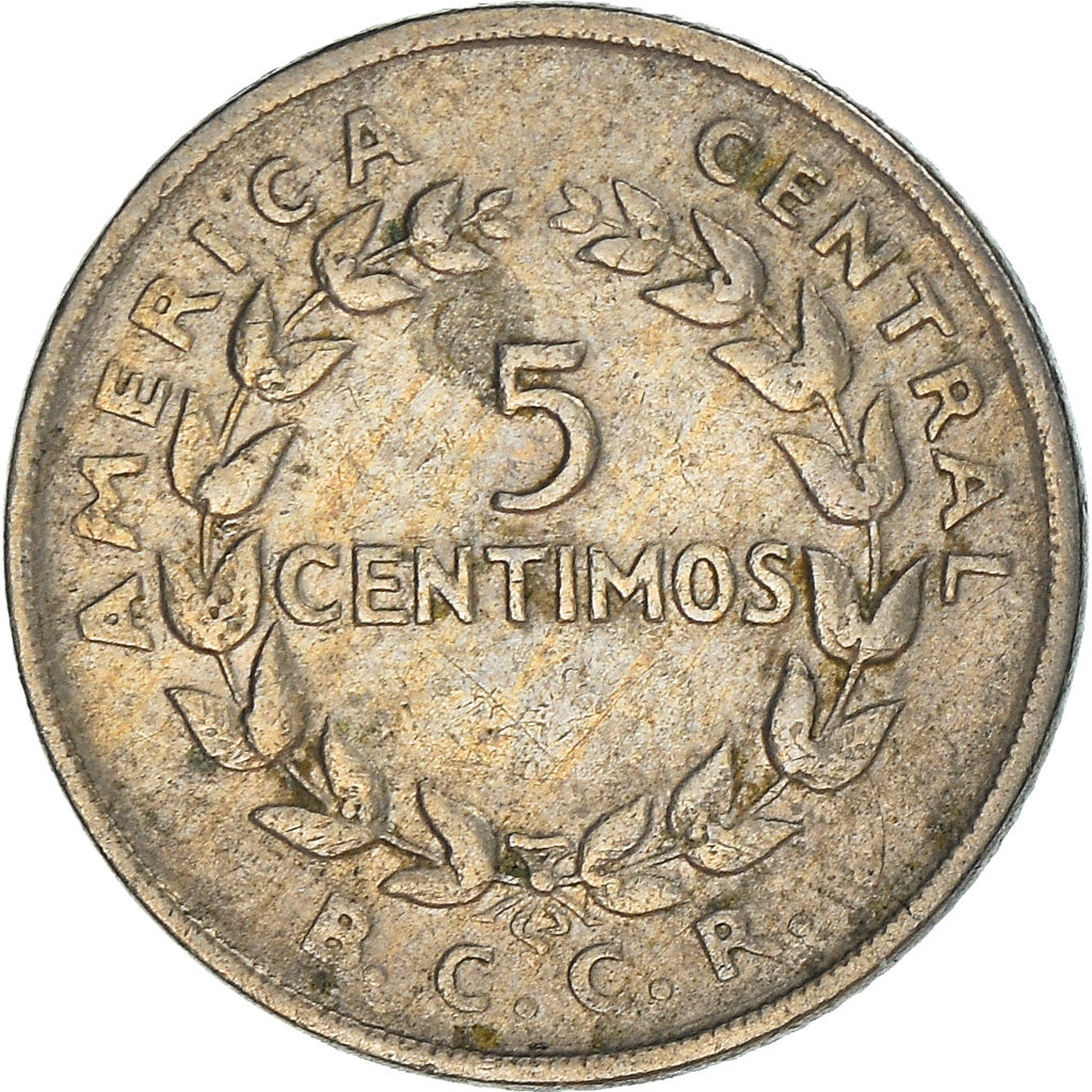 Munten, Costa Rica, 5 Centimos, 1969, FR+, Copper-nickel, KM:184.2