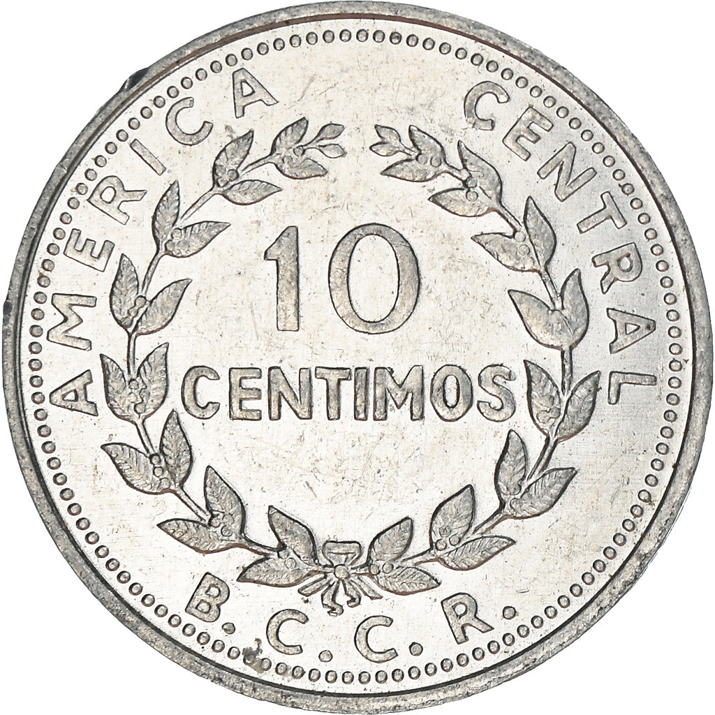Moneta, Costa Rica, 10 Centimos, 1982, BB+, Alluminio, KM:185.2a