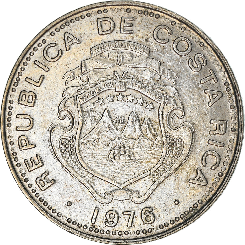 Moneta, Costa Rica, 25 Centimos, 1976, BB, Rame-nichel, KM:188.1