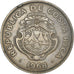 Moneda, Costa Rica, 2 Colones, 1968, MBC, Cobre - níquel, KM:187.2