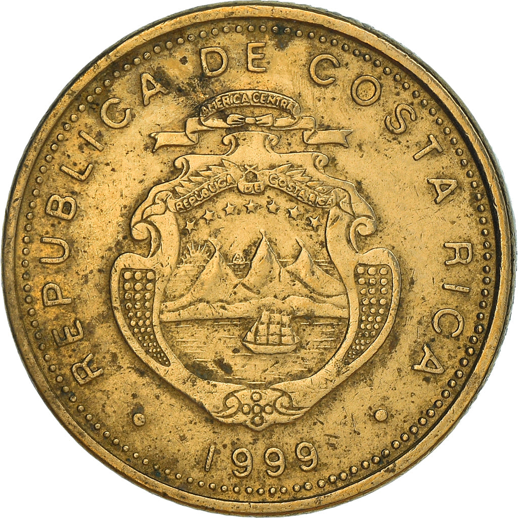Monnaie, Costa Rica, 10 Colones, 1999, TB+, Laiton, KM:228a.1