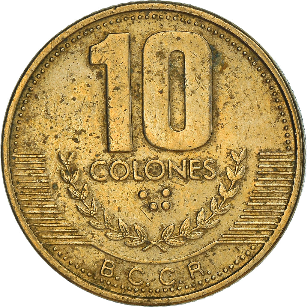 Monnaie, Costa Rica, 10 Colones, 1999, TB+, Laiton, KM:228a.1