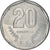 Moneda, Costa Rica, 20 Colones, 1985, BC+, Acero inoxidable, KM:216.2