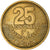 Moneta, Costa Rica, 25 Colones, 2001, EF(40-45), Mosiądz, KM:229A
