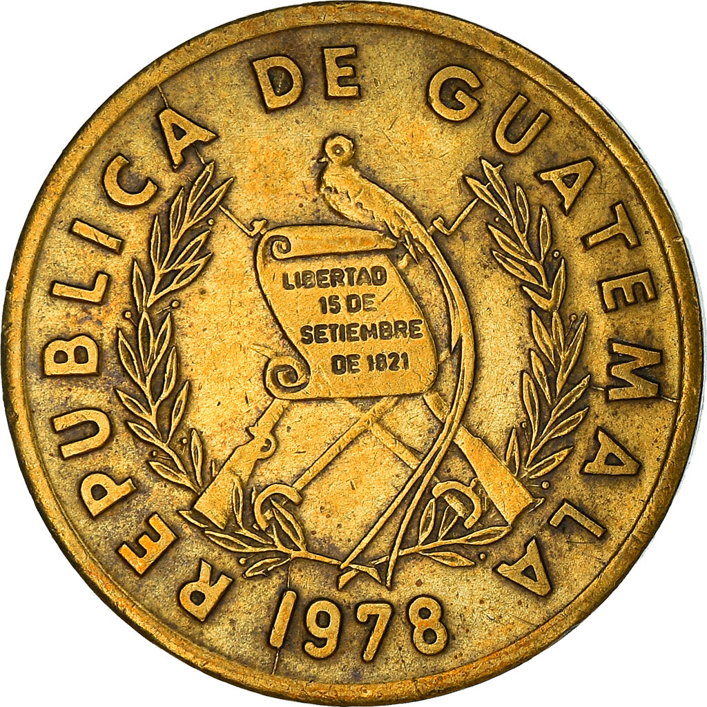 Moneta, Guatemala, Centavo, Un, 1978, SPL-, Ottone, KM:275.1