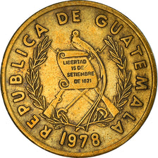 Moneta, Guatemala, Centavo, Un, 1978, SPL-, Ottone, KM:275.1