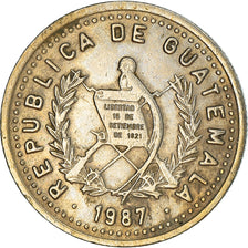 Moneta, Guatemala, 5 Centavos, 1987, BB+, Rame-nichel, KM:276.4