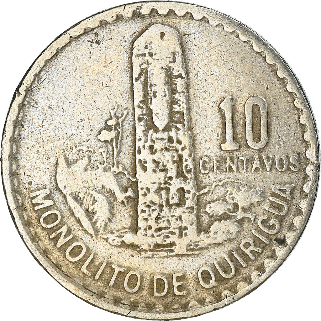 Münze, Guatemala, 10 Centavos, 1971, SS, Copper-nickel, KM:271.1