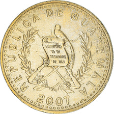 Moneda, Guatemala, 50 Centavos, 2007, MBC, Níquel - latón, KM:283