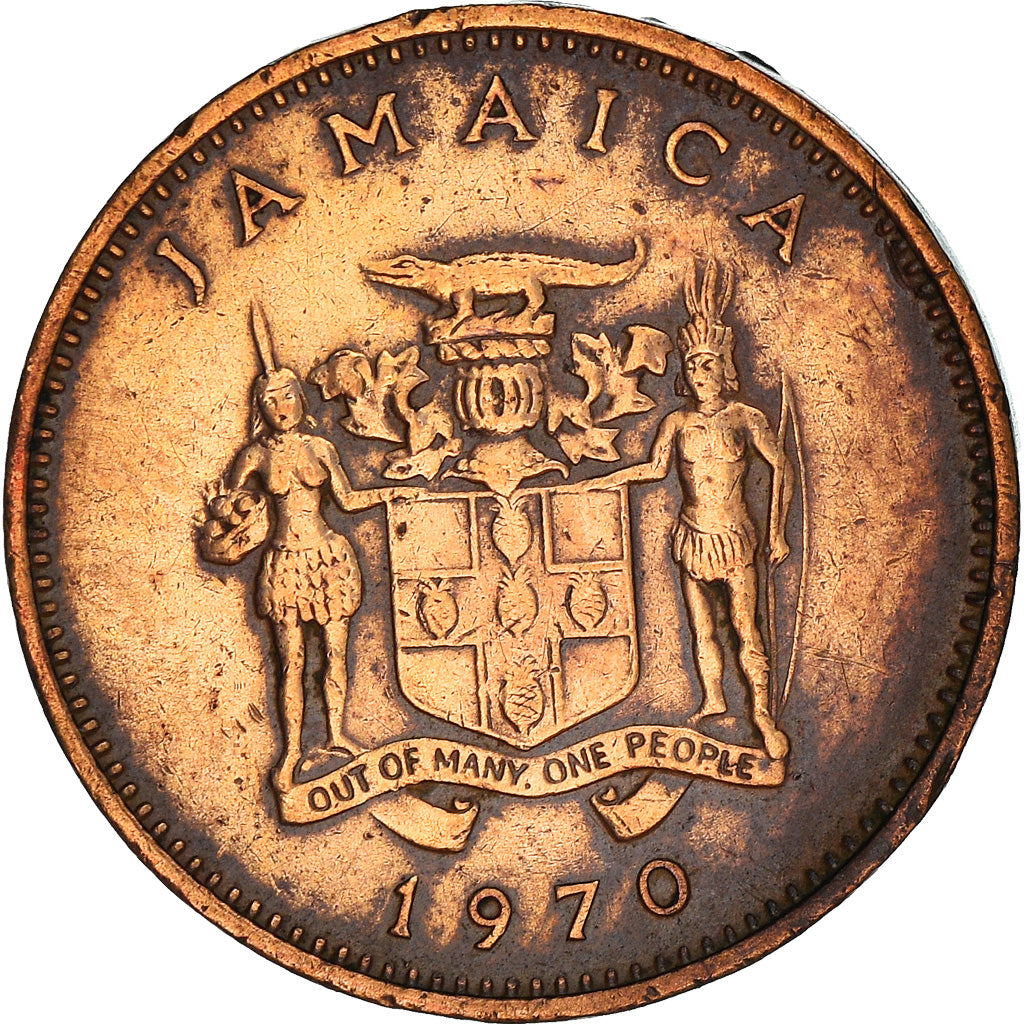 Münze, Jamaica, Elizabeth II, Cent, 1970, Franklin Mint, SS, Bronze, KM:45