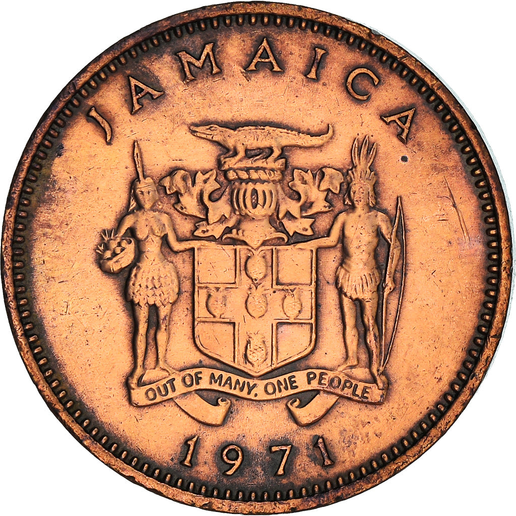 Münze, Jamaica, Elizabeth II, Cent, 1971, Franklin Mint, SS+, Bronze, KM:45