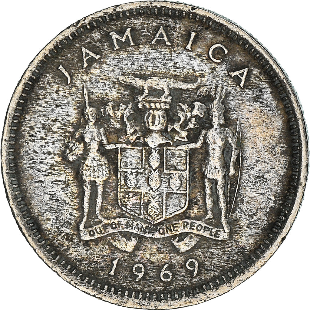 Coin, Jamaica, Elizabeth II, 5 Cents, 1969, Franklin Mint, VF(30-35)