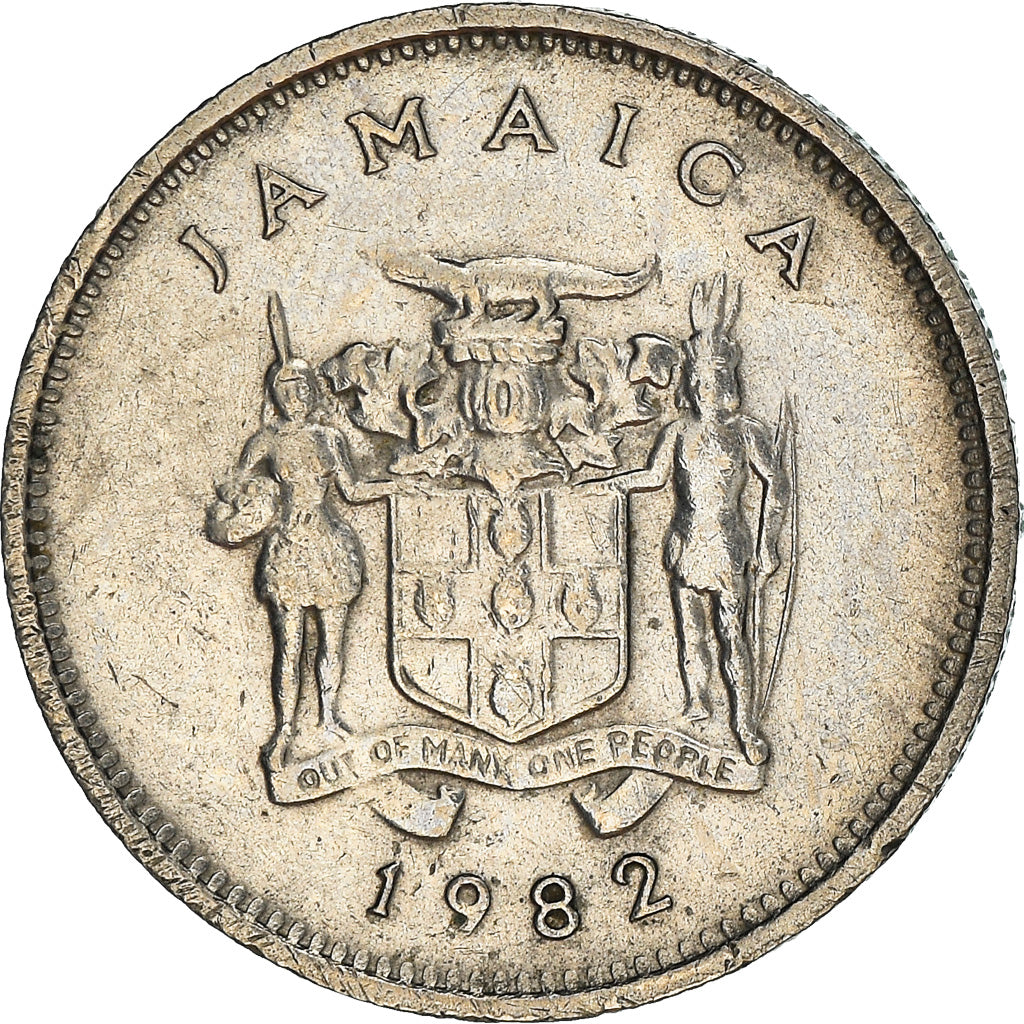 Münze, Jamaica, Elizabeth II, 5 Cents, 1982, Franklin Mint, SS+, Copper-nickel