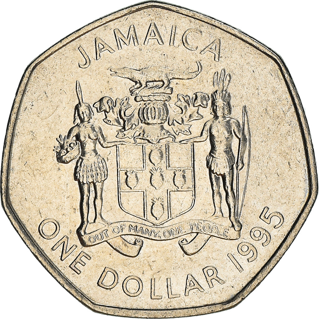 Monnaie, Jamaica, Elizabeth II, Dollar, 1995, British Royal Mint, TTB+, Nickel