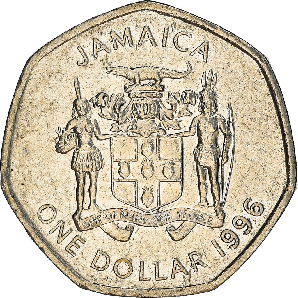 Monnaie, Jamaica, Elizabeth II, Dollar, 1996, British Royal Mint, TTB, Nickel