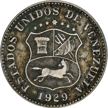 Moneta, Venezuela, 5 Centimos, 1929, MB+, Rame-nichel, KM:27
