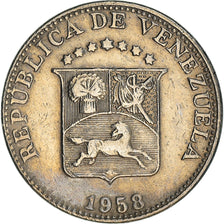 Moneta, Venezuela, 5 Centimos, 1958, Philadelphia, BB+, Rame-nichel, KM:38.1