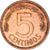 Moneta, Venezuela, 5 Centimos, 1977, EF(40-45), Miedź powlekana stalą, KM:49