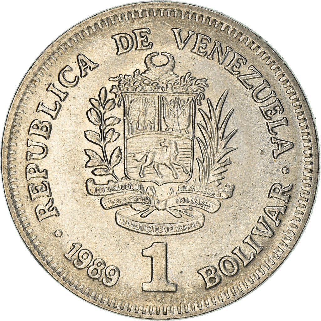 Moneta, Venezuela, Bolivar, 1989, Werdohl, Vereinigte Deutsche Metallwerke, SPL