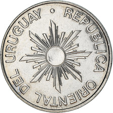 Moneta, Uruguay, 10 Nuevos Pesos, 1989, Paris, BB+, Acciaio inossidabile, KM:93
