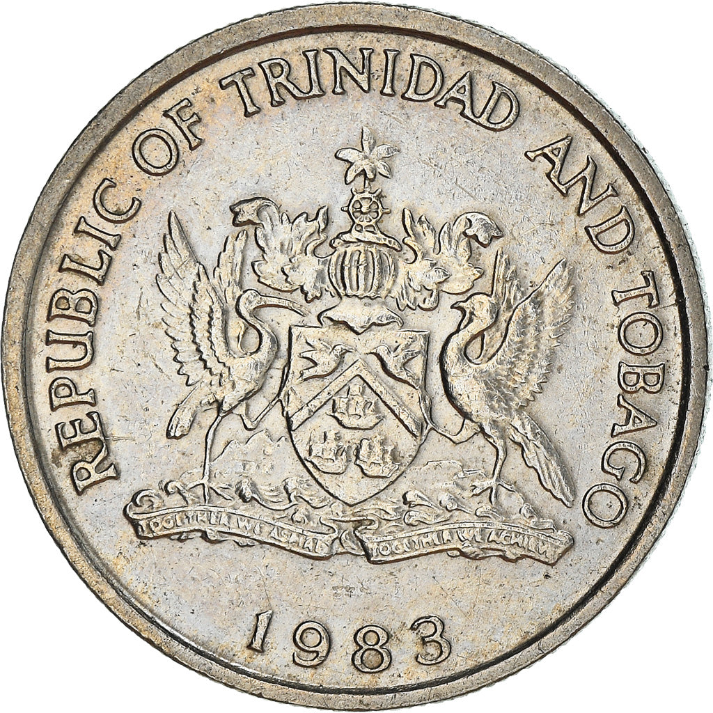 Münze, TRINIDAD & TOBAGO, 25 Cents, 1983, SS+, Copper-nickel, KM:32
